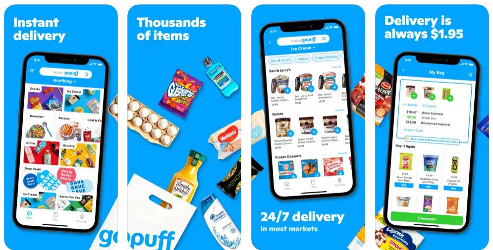 9 Most Popular Online Food and Beverages Delivery Mobile Apps in the USA 7 GoPuff
