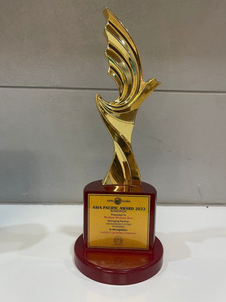USM Has Won Excellence Award For Innovation and Business Development By IEDRA- Bangkok 1 Fastest Growing Company Award in Asia Pacific Awards 2022